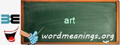 WordMeaning blackboard for art